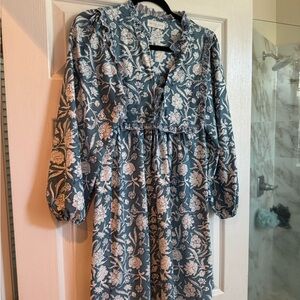 Elegant Long Sleeve Floral Dress